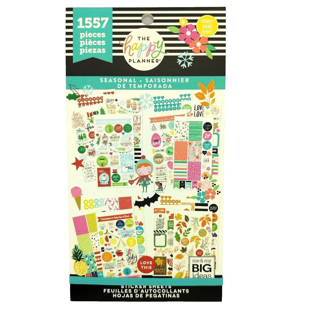 NEW The Happy Planner Create 365 Seasonal Sticker Sheets 1557 Pieces